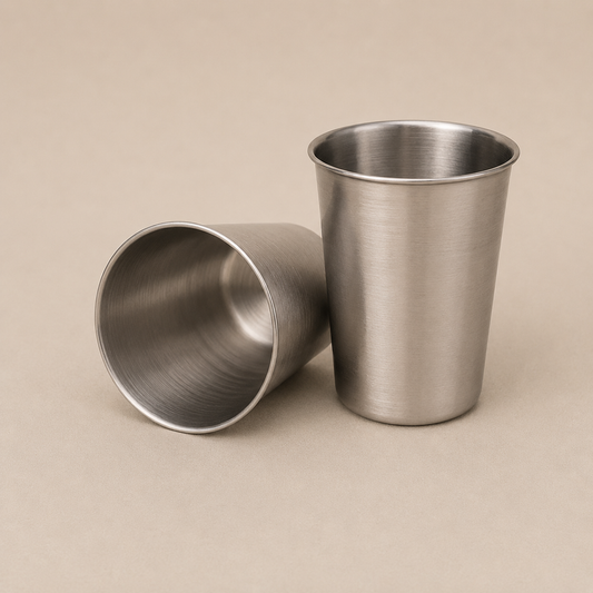 Steel glass Round(Set of 3)