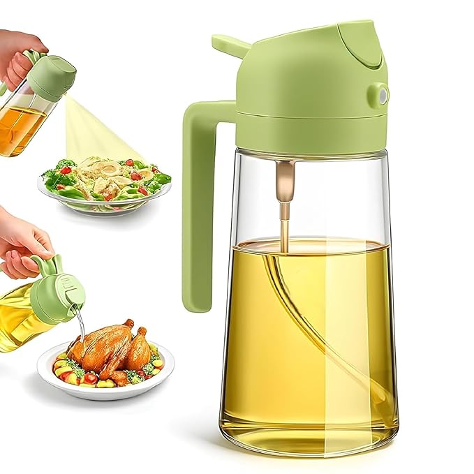 Oil sprayable and pourable bottle
