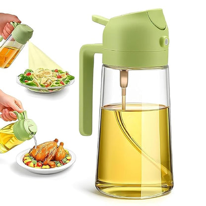 Oil sprayable and pourable bottle