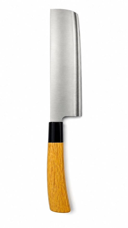 STAINLESS STEEL CHOPPING KNIFE - WOODEN HANDLE