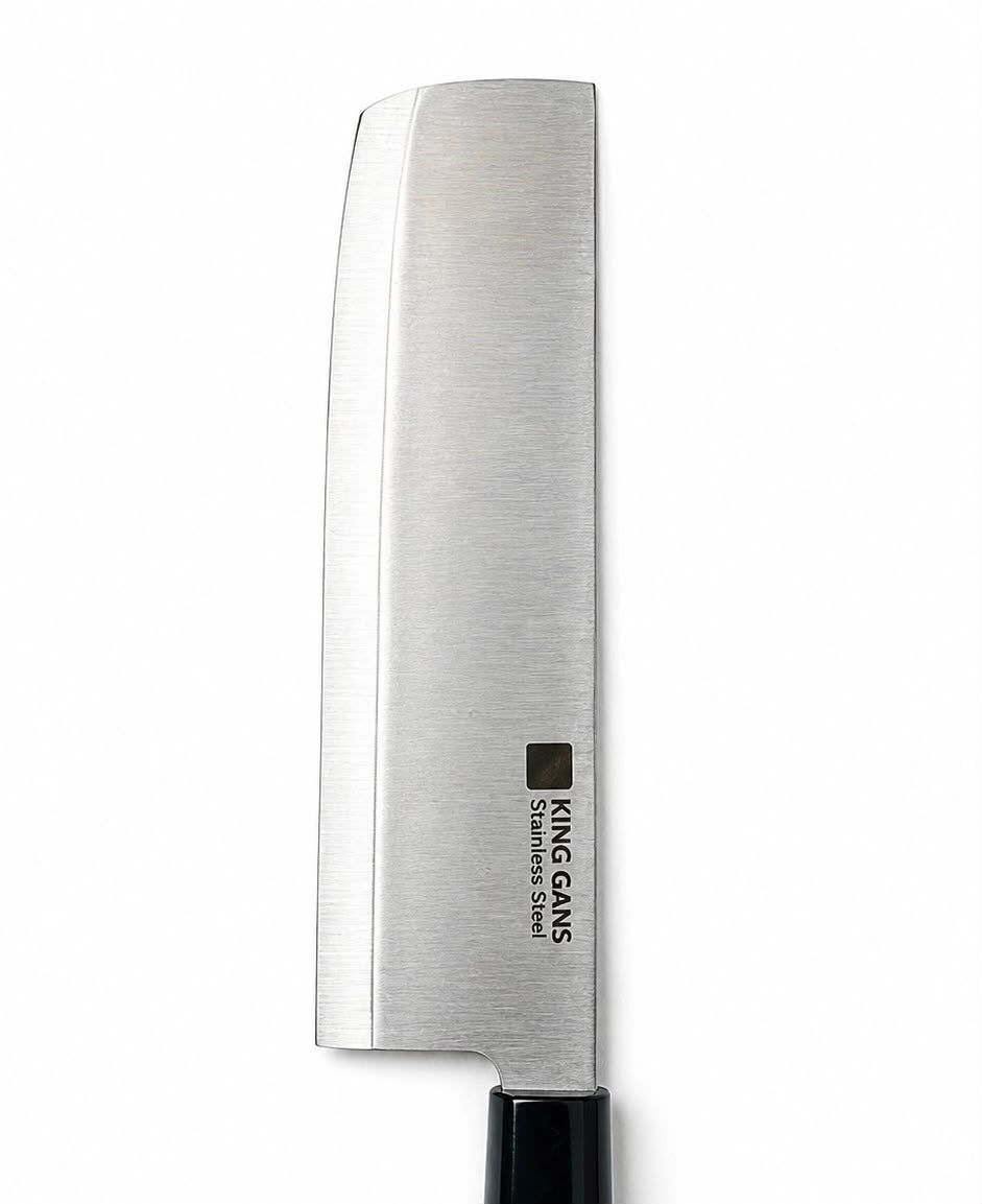 STAINLESS STEEL CHOPPING KNIFE - WOODEN HANDLE