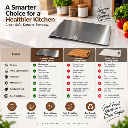 Stainless steel cutting board