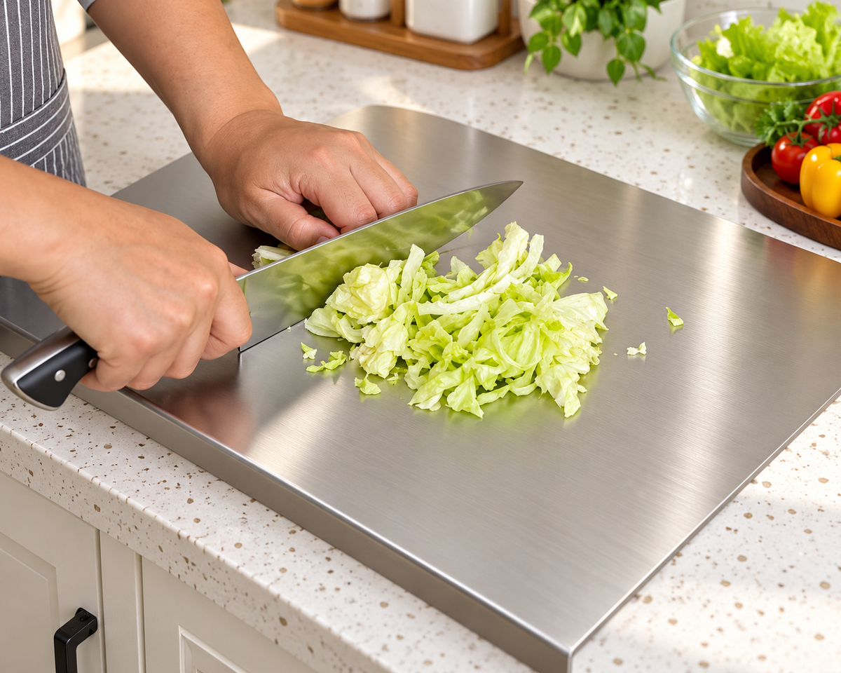 Stainless steel cutting board