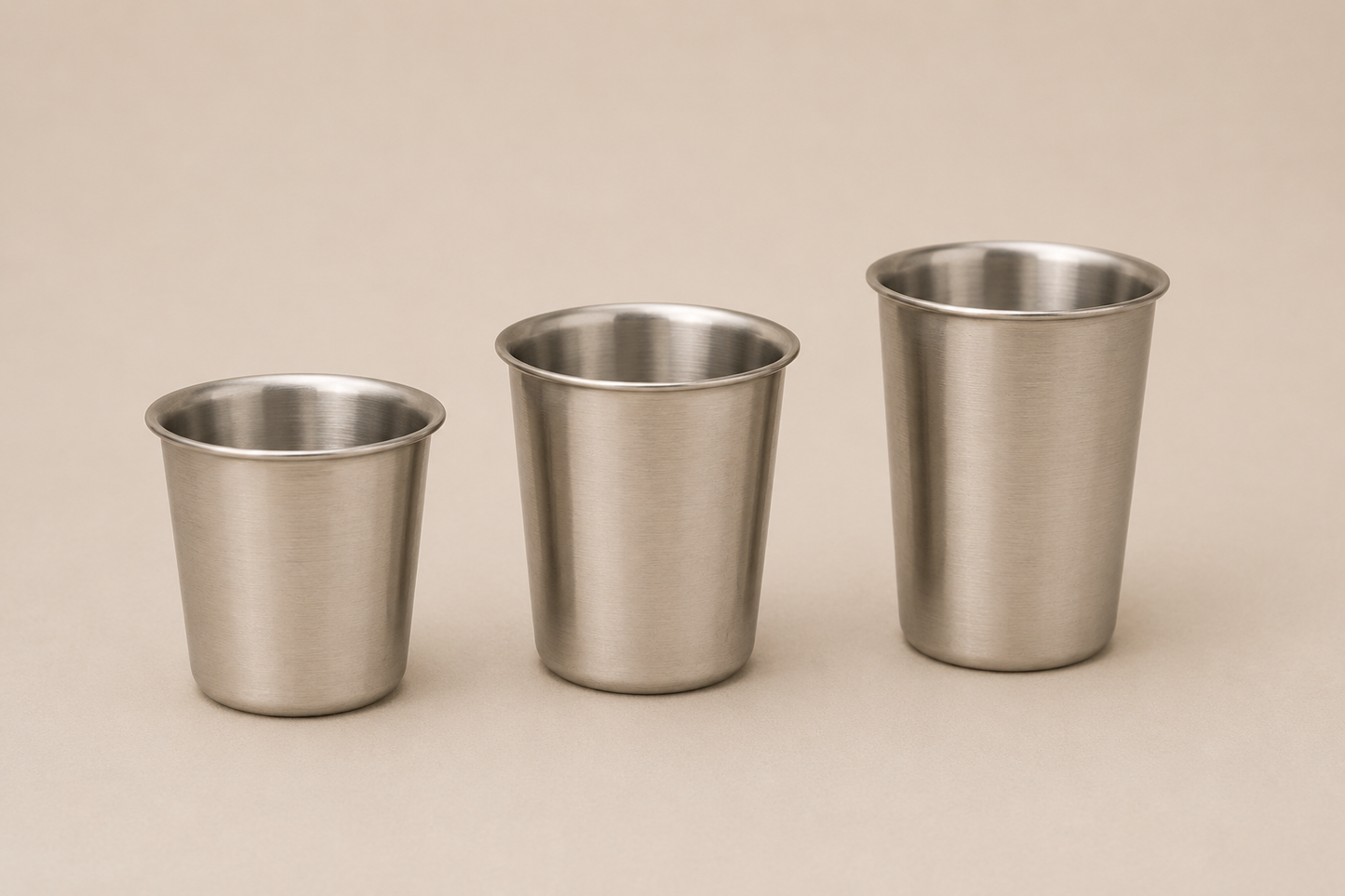 Steel glass Round(Set of 3)