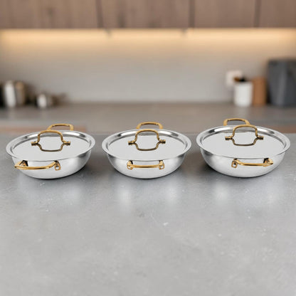 Premium Triply Stainless Steel Kadai