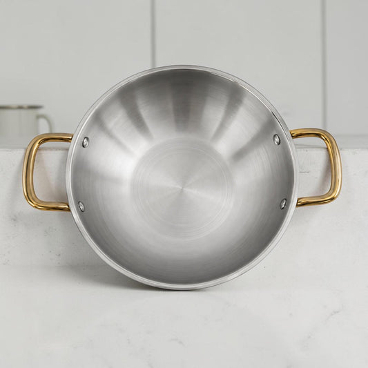 Premium Triply Stainless Steel Kadai