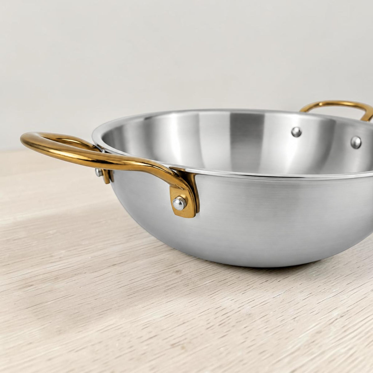 Premium Triply Stainless Steel Kadai