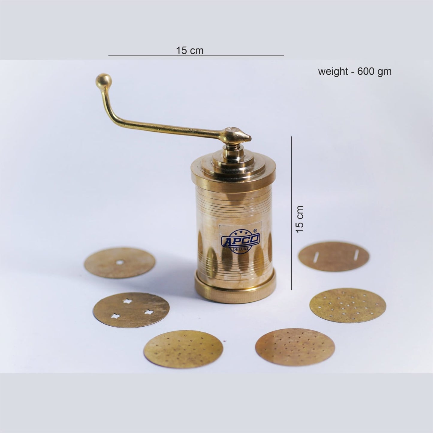 BRASS 600GM SEV SANCHA WITH BOTTOM RING