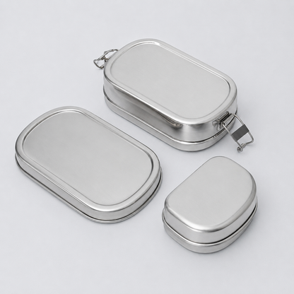 Capsule shaped lunch box with vati