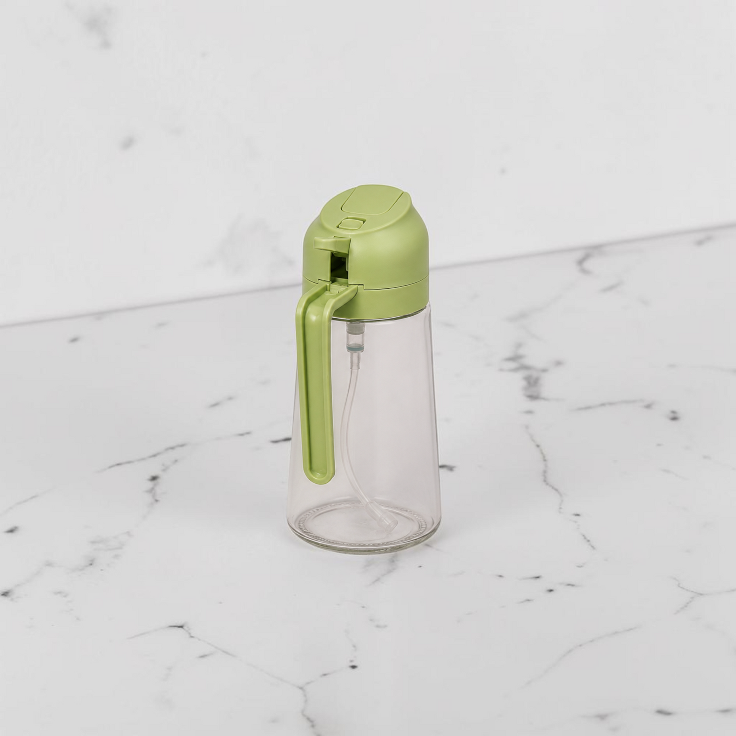 Oil sprayable and pourable bottle